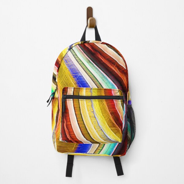 Item preview, Multicolor Lines Pattern -  Rainbow Abstract Pattern - Orange, Blue, Red, Purple  Wavy Lines designed and sold by silviaol.