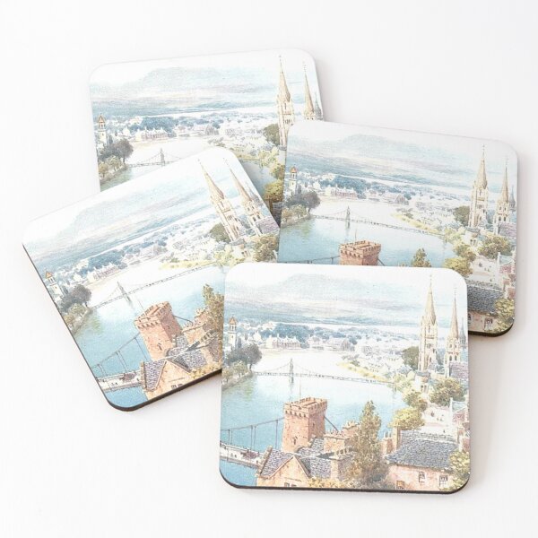 Item preview, Vintage Illustration of Inverness from Castle Hill designed and sold by yourscotland.