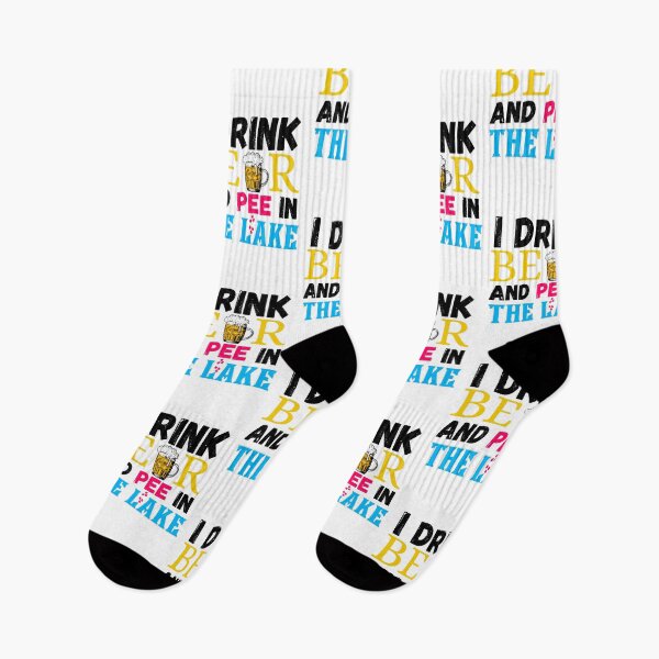 Item preview, I drink beer and pee in the lake. i pee in the lake. Funny summer beach. designed and sold by ronaldsonou.