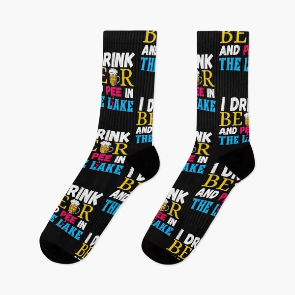 Item preview, I drink beer and pee in the lake. i pee in the lake. Funny summer beach. designed and sold by ronaldsonou.