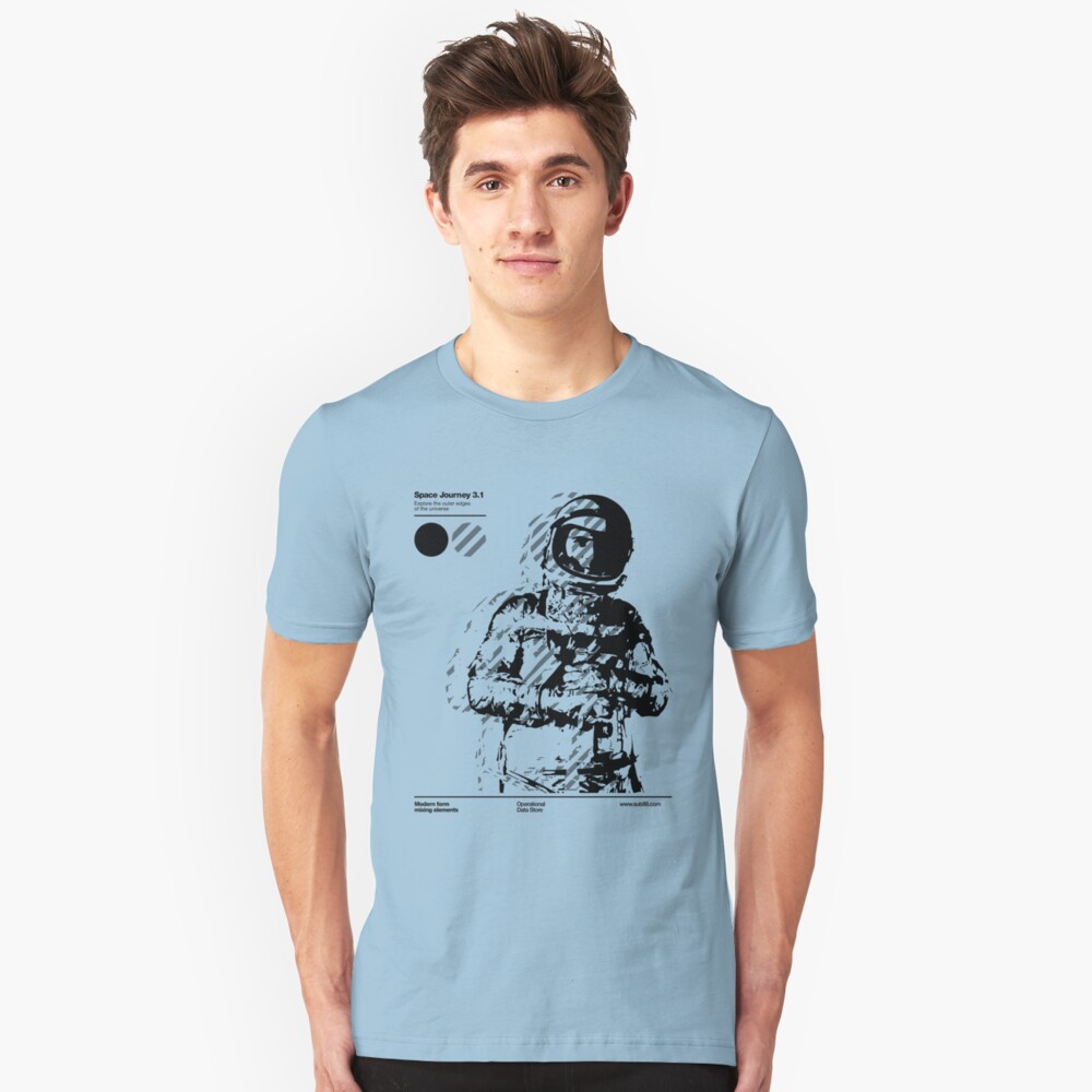 Space Journey 3.1 (black Slim Fit T-Shirt