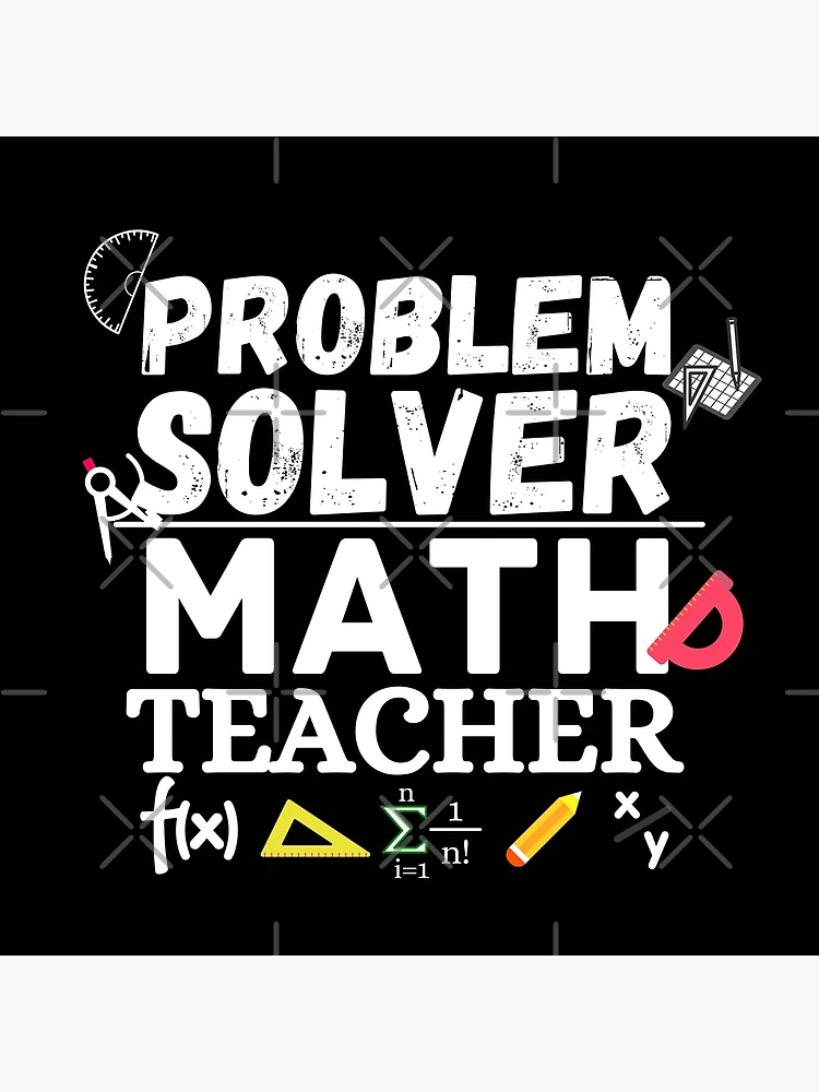 Thumbnail 4 of 4, Clock, Problem Solver. Problem solver math teacher designed and sold by ronaldsonou.