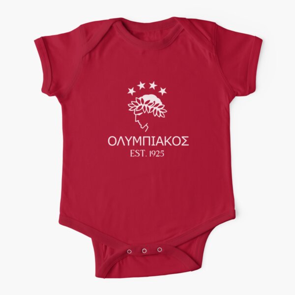 Olympiakos griechisch weiß Baby Body Kurzarm