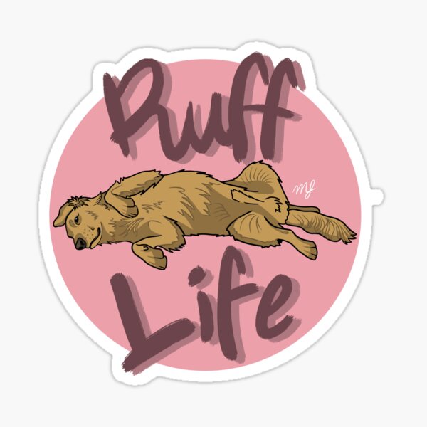 Item preview, Ruff Life - Pink Print designed and sold by maceylang.