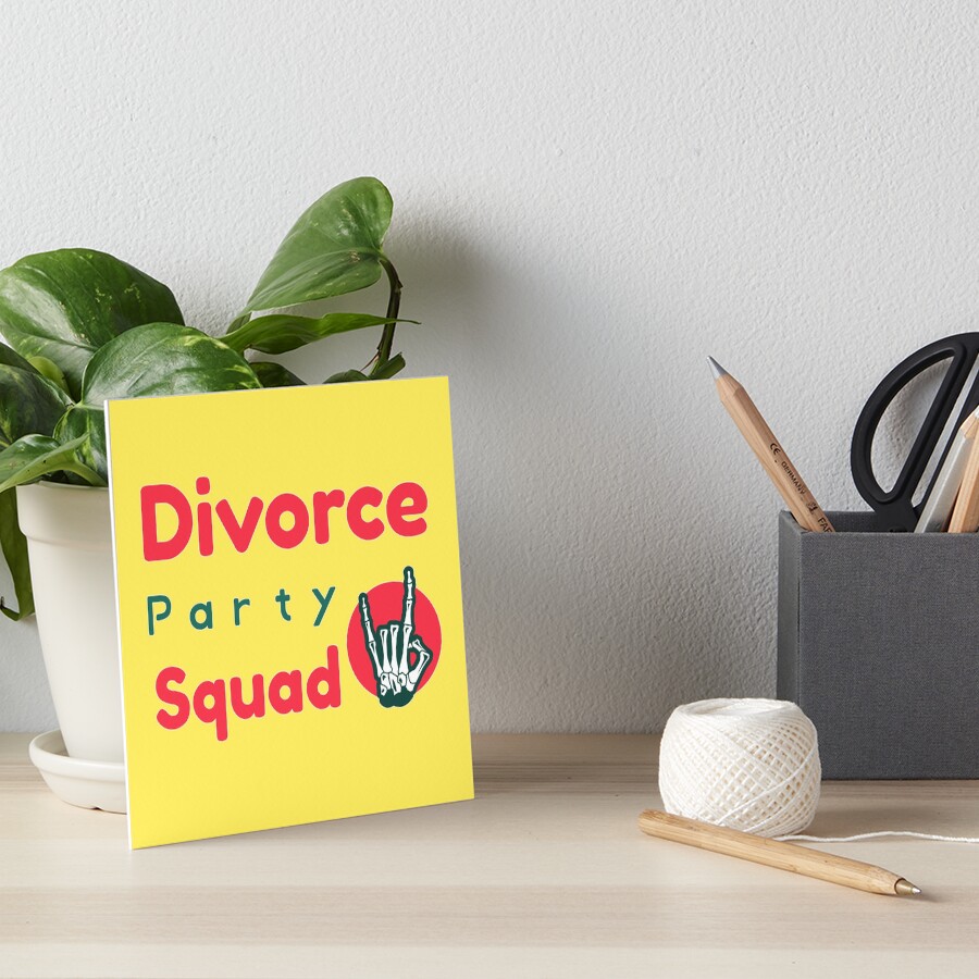 "Cooles ScheidungspartySquadSchädelHandDesign Glücklich