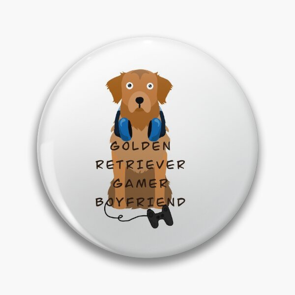 Item preview, golden retriever console gamer boyfriend designed and sold by lyssajaime.