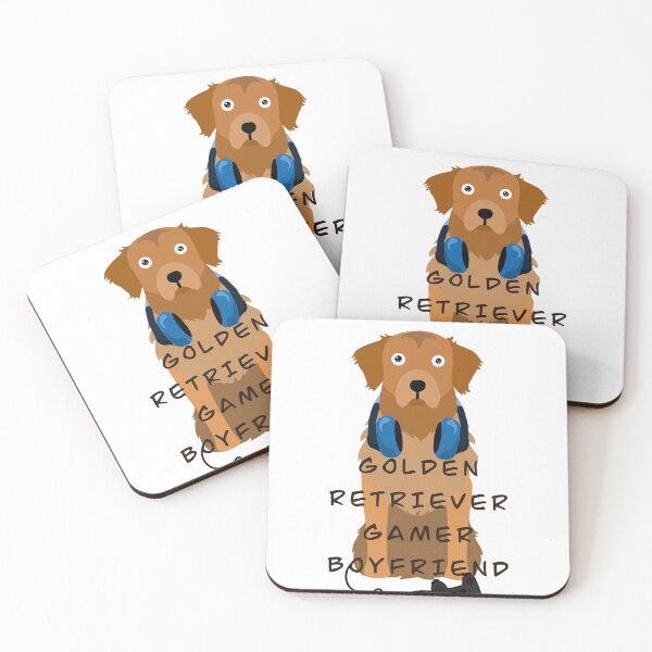 Item preview, golden retriever console gamer boyfriend designed and sold by lyssajaime.