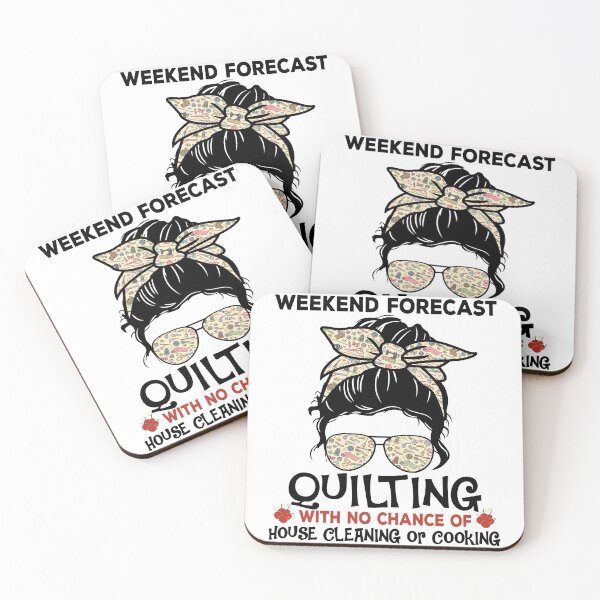 Item preview, Weekend Forecast Quilting Women Bun Life Hair Glasses designed and sold by brandyzalesart.