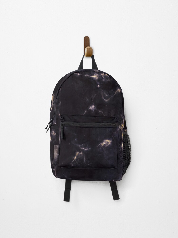 black and white marble backpack