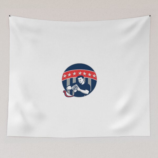 Item preview, Bandera Fútbol QB Player Running Circle Retro designed and sold by patrimonio.