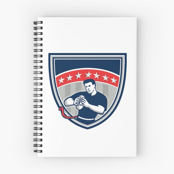 Item preview, Flag Football QB Player Running Stars Crest Retro designed and sold by patrimonio.
