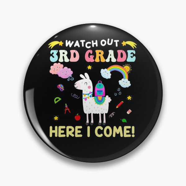 Item preview, School LLama Watch Out 3rd Grade Here I Come designed and sold by brandyzalesart.