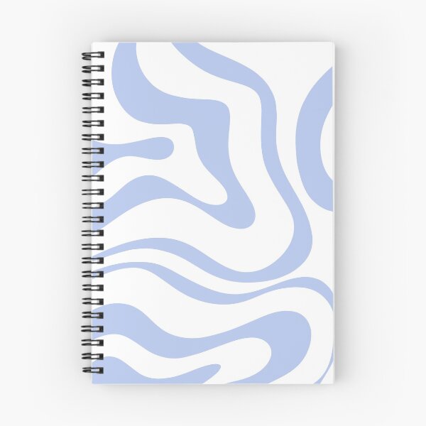 Item preview, Modern Liquid Swirl Abstract Square in White and Light Blue Periwinkle  designed and sold by kierkegaard.