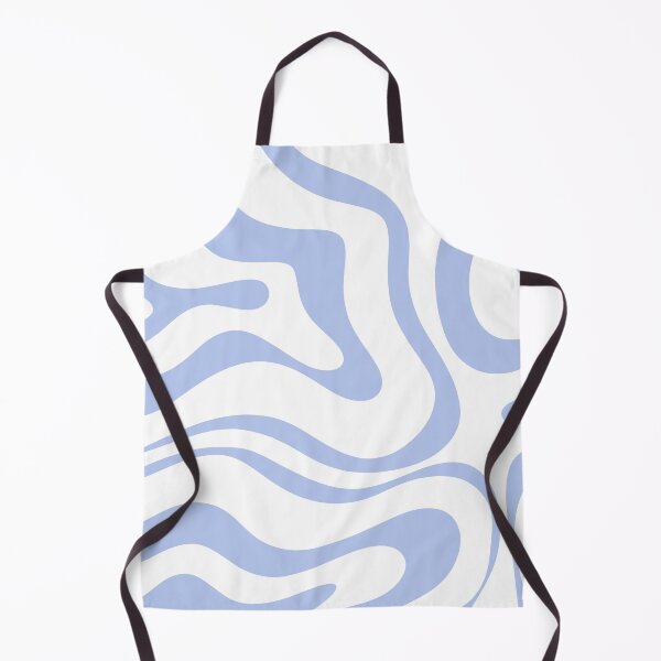Item preview, Modern Liquid Swirl Abstract Square in White and Light Blue Periwinkle  designed and sold by kierkegaard.