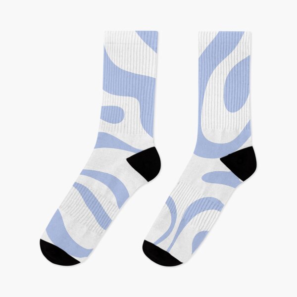 Item preview, Modern Liquid Swirl Abstract Square in White and Light Blue Periwinkle  designed and sold by kierkegaard.