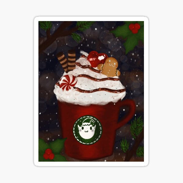 Gingerbread Christmas Mug! Sticker