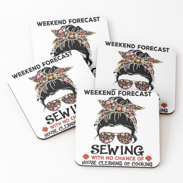 Item preview, Women Bun Life Hair Glasses Weekend Forecast Sewing designed and sold by brandyzalesart.