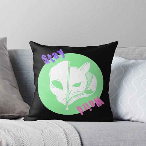 Item preview, Stay Weird - Cat in Alien Suit designed and sold by Quirkdom.