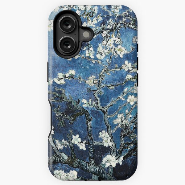 Vista previa del artículo con la obra «Vincent Van Gogh Almendros en flor Azul oscuro y verde azulado», diseñado y vendido por ind3finite.