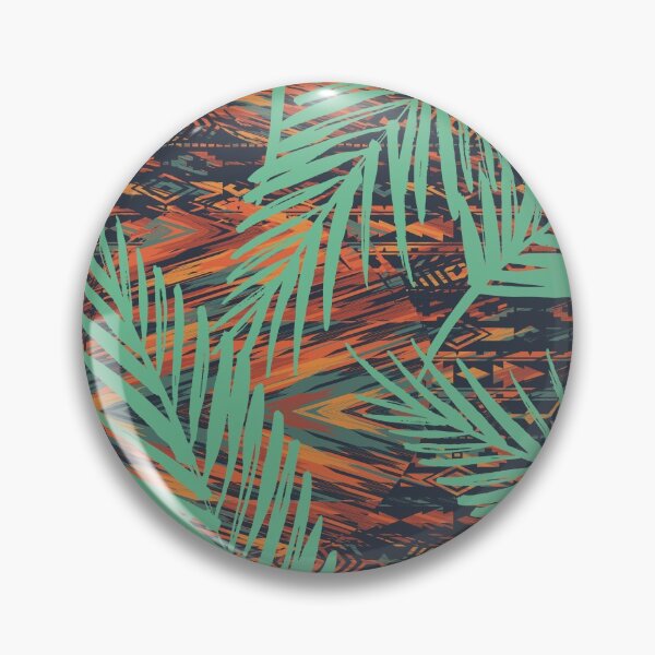 Item preview, This tropical-inspired tribal leaf pattern has a warm vibrant colored background. designed and sold by MugsAndDuds.