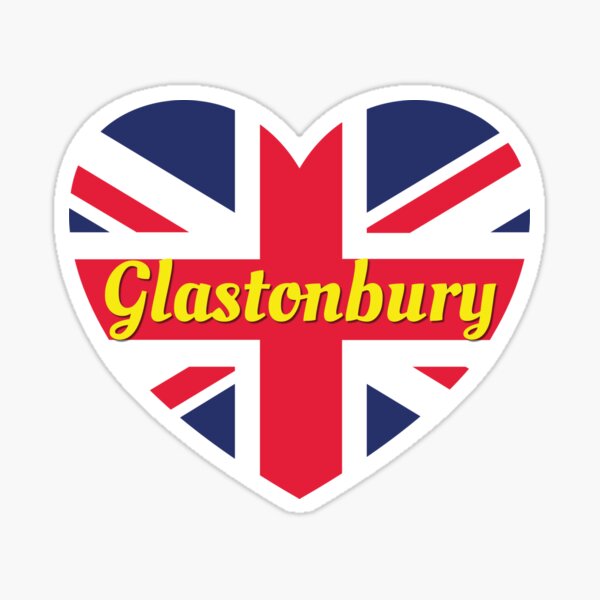 Item preview, Glastonbury England UK British Union Flag Heart (White) - Glastonbury designed and sold by DPattonPD.