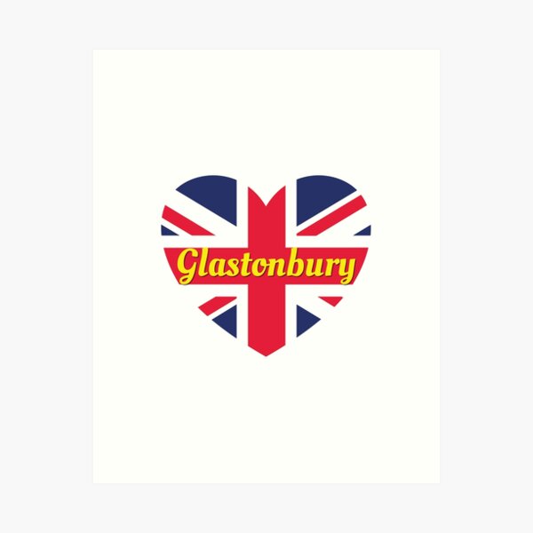 Item preview, Glastonbury England UK British Union Flag Heart (White) - Glastonbury designed and sold by DPattonPD.