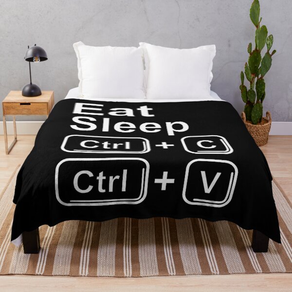Item preview, Eat Sleep Control Copy and Paste White Text - Computer Humor  designed and sold by artfulnotebook.