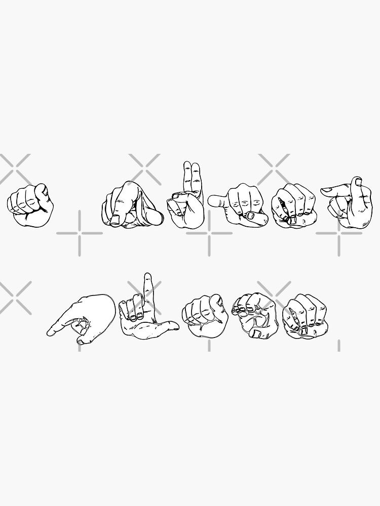 "A Quiet Place ASL Design" Sticker for Sale by stormpierce Redbubble