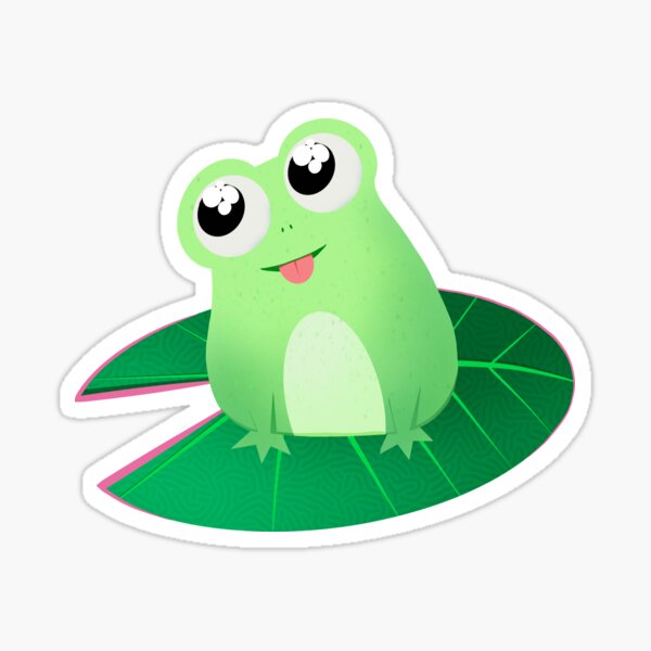 Item preview, Happy frog on a leaf designed and sold by DesignedBy-M.