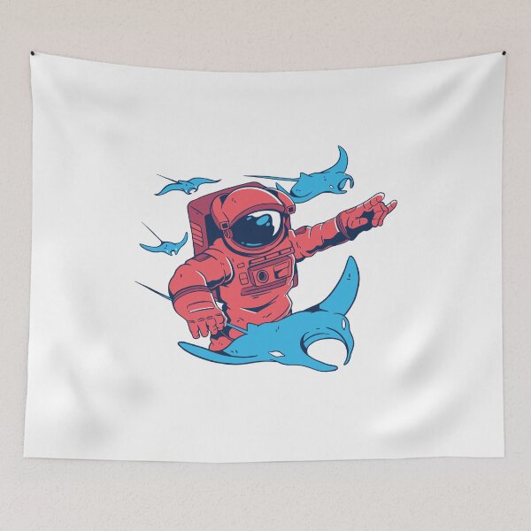 Item preview, Astronaut devil rays sea monster designed and sold by TRIBExSPACE.