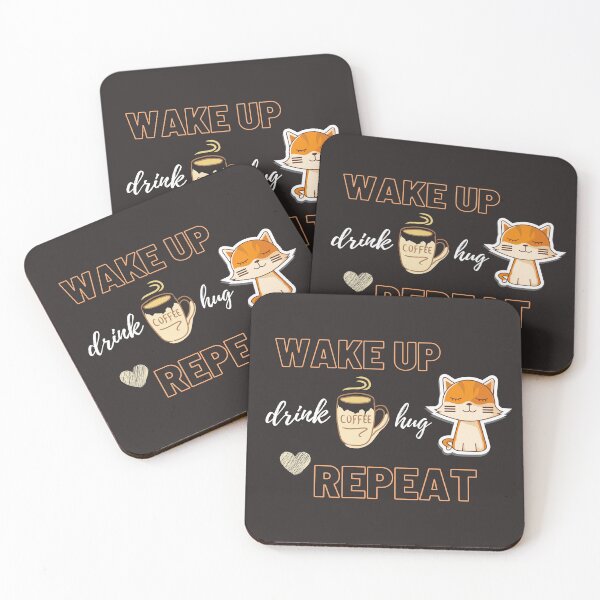Item preview, Drink Coffee Hug Cat  designed and sold by PurrfectLuv.