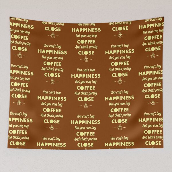 Item preview, You Can't Buy Happiness But You Can Buy Coffee - Funny Coffee Quote Meme for Men and Women T shirt designed and sold by VomHaus.