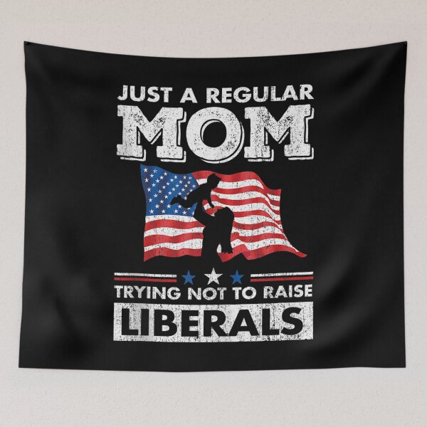 Item preview, Just A Regular Mom Trying Not To Raise Liberals for a Mama Tank Top designed and sold by JethroShop.