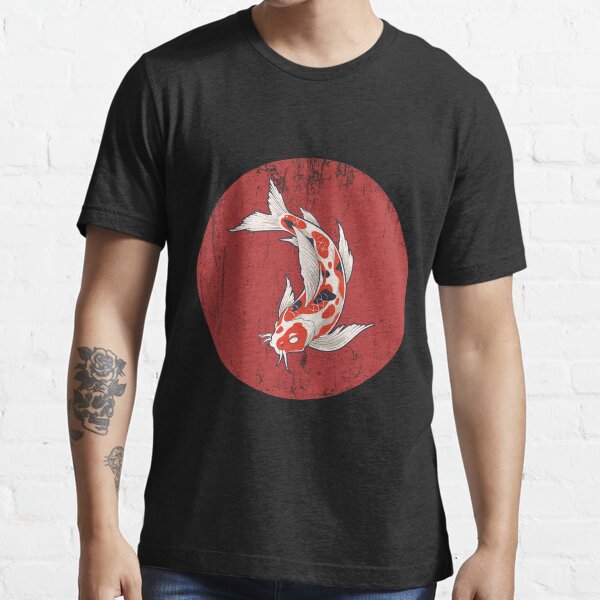 Unisex Koi Japones Polera Dibujo Estilo Tatuaje Unisex Koi Japones Polera Dibujo Estilo Tatuaje