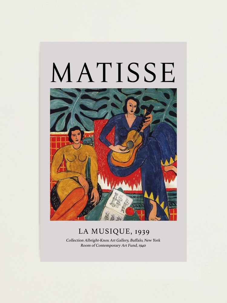 Henri Matisse - The Music (La Musique), 1939 by Henri Matisse - Exhibition  art | Photographic Print