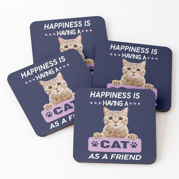 Item preview, Happiness is Having a Cat as a Friend designed and sold by PurrfectLuv.