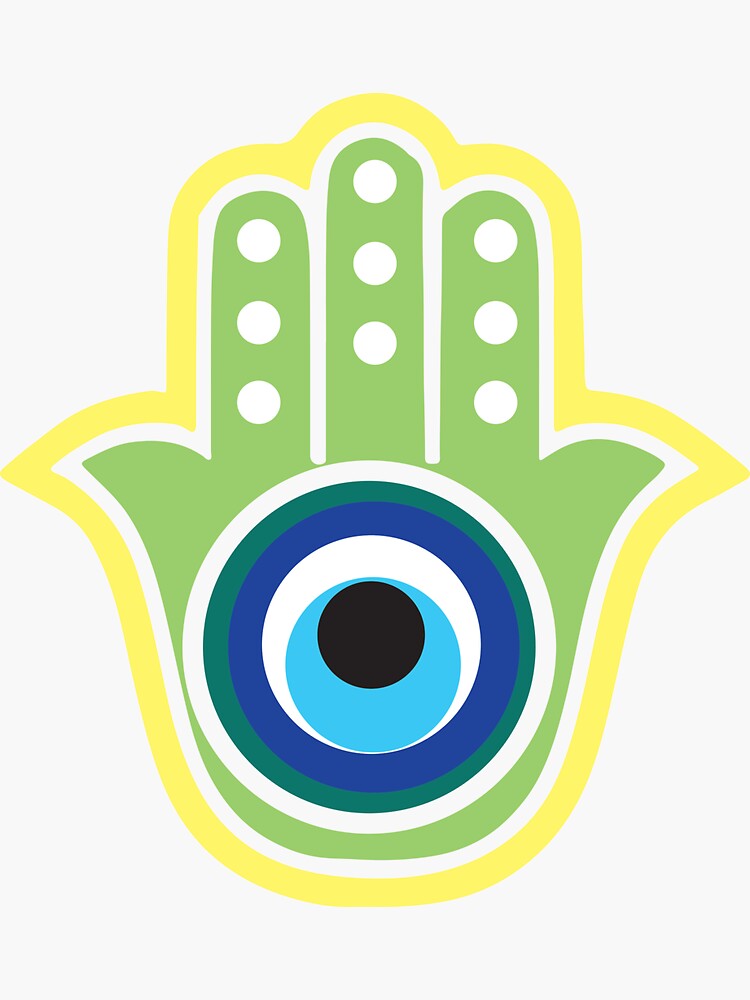 Hamsa Hand Fatima Evil Eye Sticker For Sale By Livaniaapparel Redbubble