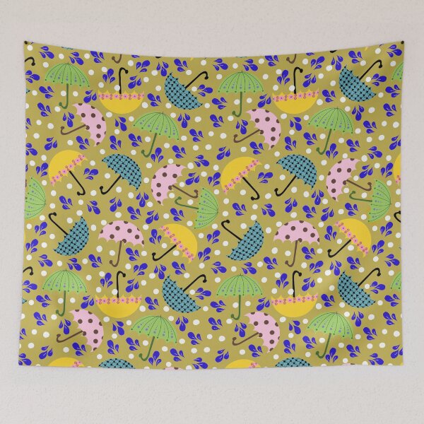Item preview, Raindrops and Umbrellas designed and sold by Cedarrue.