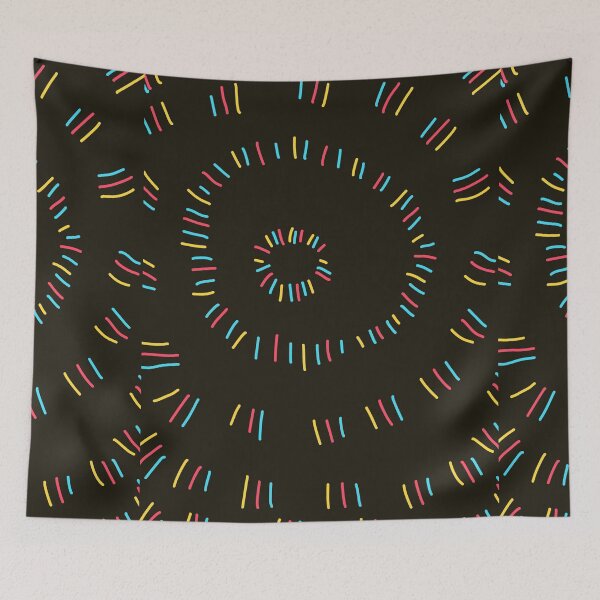 Item preview, Neon Spiral Minimalist Line Art Pattern Print Abstract designed and sold by hopecope.