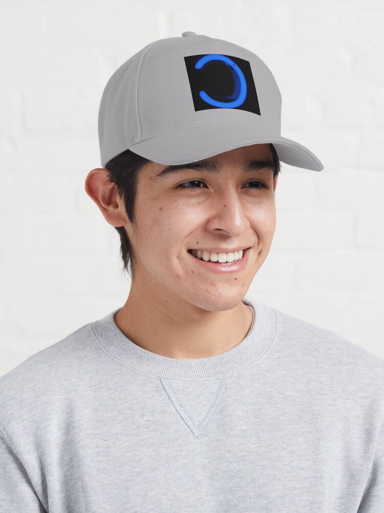 Blue Backwards Fitted Cap