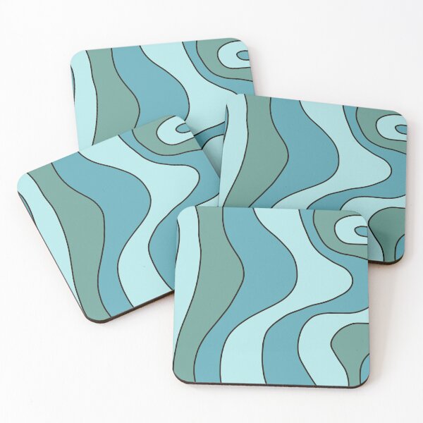 Item preview, Abstract Green Teal Swirl Art Pattern Print Lines designed and sold by hopecope.