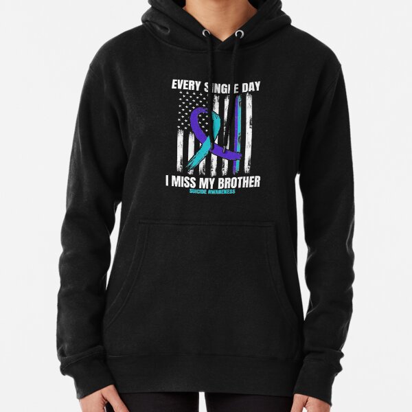 Brother Suicide Awareness Prevention American Flag Graphic Premium Pullover Hoodie
