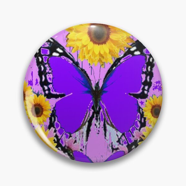 Item preview, PURPLE MONARCH BUTTERFLIES YELLOW SUNFLOWERS ABSTRACT ART designed and sold by sharlesart.