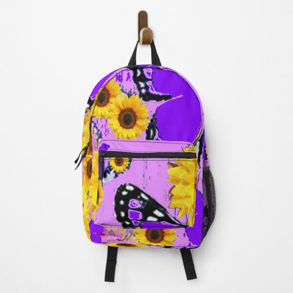 Item preview, PURPLE MONARCH BUTTERFLIES YELLOW SUNFLOWERS ABSTRACT ART designed and sold by sharlesart.