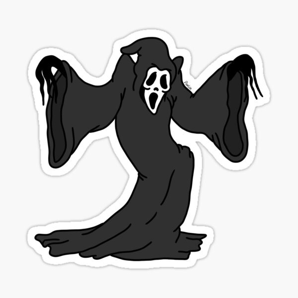 Ghostface Sticker For Sale By Diablitaart Redbubble 0660