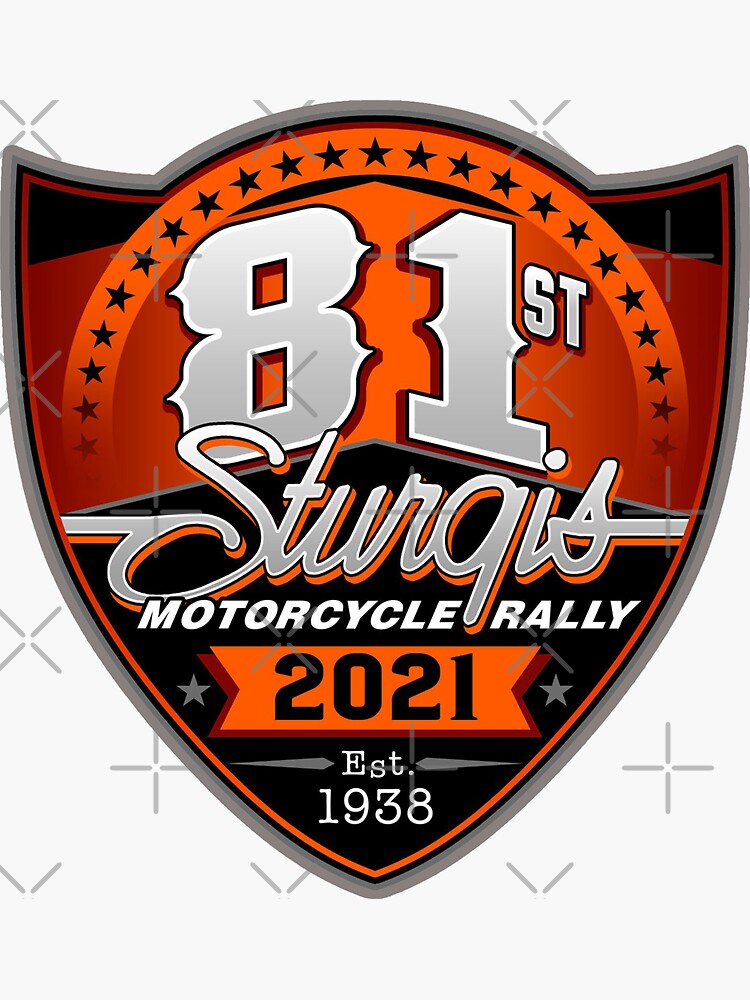 "Officiel 2021 Sturgis Rally Motorcycles 81St Tshirts" Sticker for