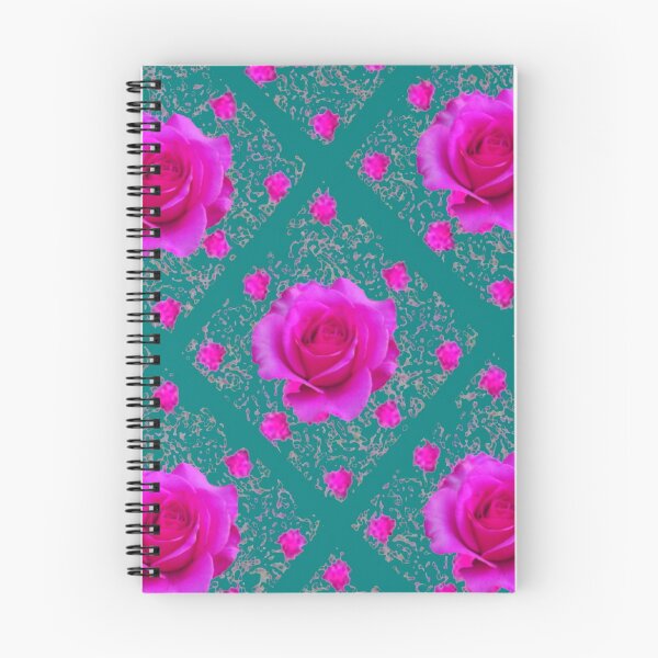 Item preview, CERISE PINK ROSE ABSTRACT PATTERNS TEAL ART designed and sold by sharlesart.