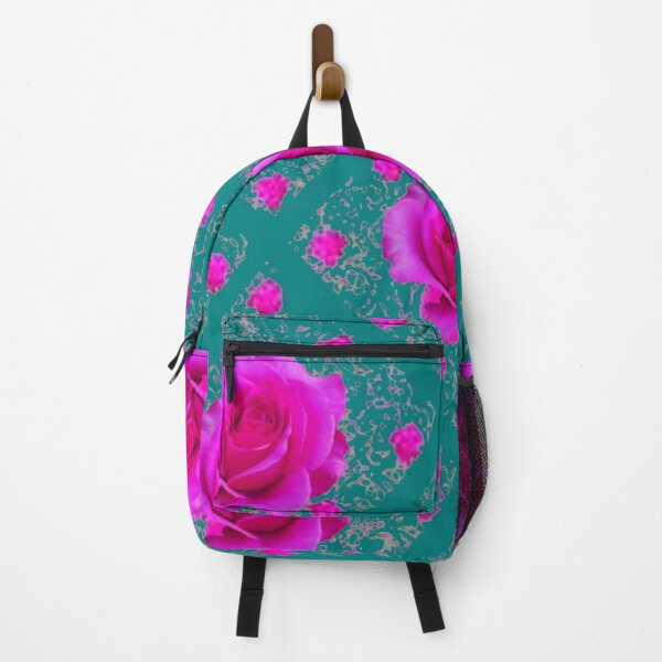 Item preview, CERISE PINK ROSE ABSTRACT PATTERNS TEAL ART designed and sold by sharlesart.