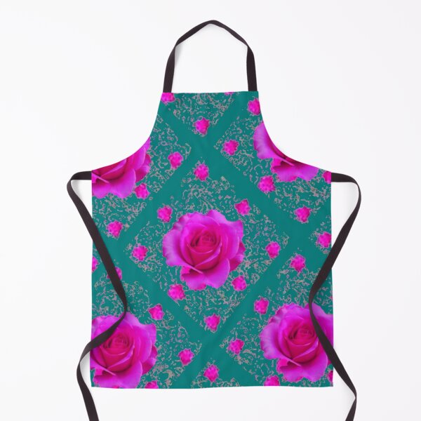 Item preview, CERISE PINK ROSE ABSTRACT PATTERNS TEAL ART designed and sold by sharlesart.