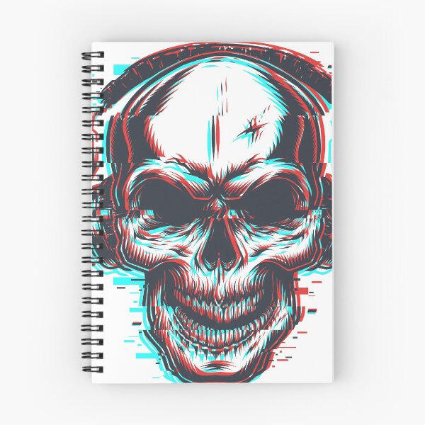 Item preview, 3D coloured skull with headphones designed and sold by mshclothingco.